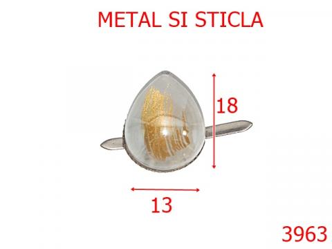 Ornament lacrima 18 mm nichel 3963 de la Metalo Plast Niculae & Co S.n.c.