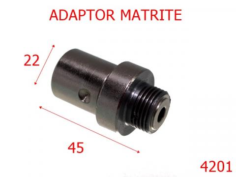 Adaptor matrite presa manuala 22 mm otel nichel 4201