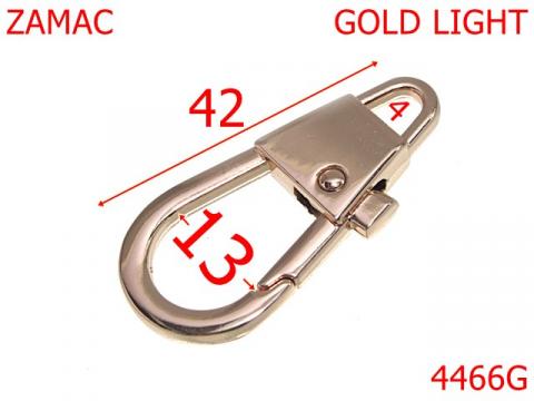 Carabina pentru lant poseta, geanta 4 mm Zamac Gold 4466G