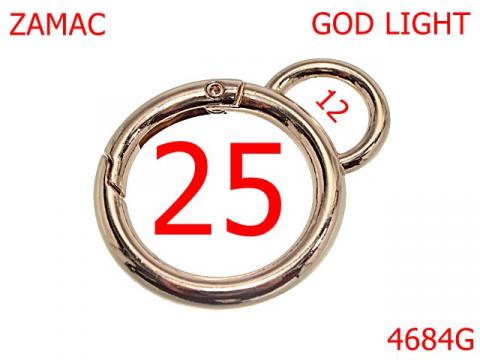 Carabina cu inel fix 25 mm zamac gold light 4i5 4684G de la Metalo Plast Niculae & Co S.n.c.