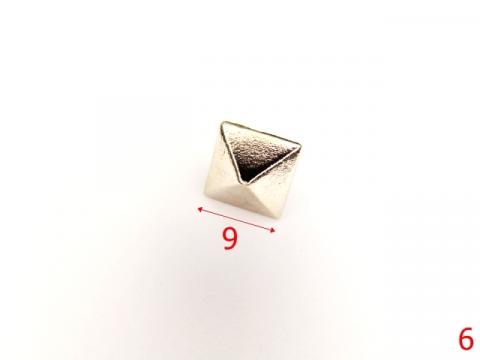 Ornament piramidal 9x9 nikel 9 mm nichel Ai24/3G7 R8 6