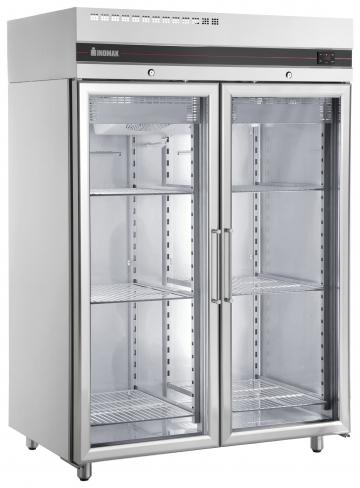 Congelator inox vertical cu 2 usi sticla - Inomak Grecia de la Clever Services SRL