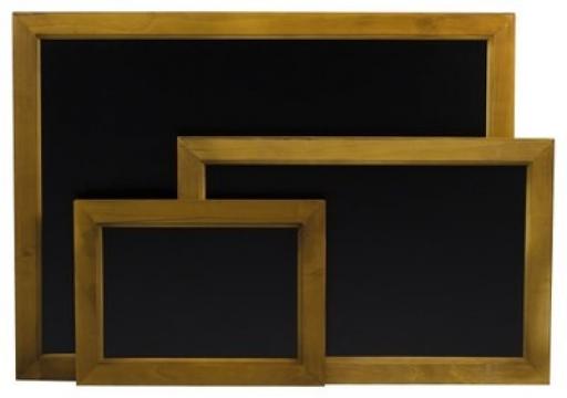 Tabla neagra, rama lemn, 300x400 mm