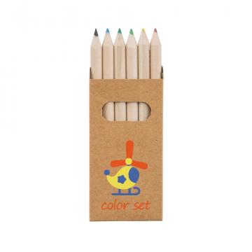 Cutie cu 6 creioane colorate Bird