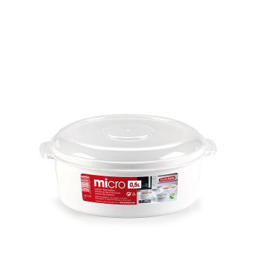 Recipient cuptor microunde rotund - 0,5 litri de la Plasma Trade Srl (happymax.ro)