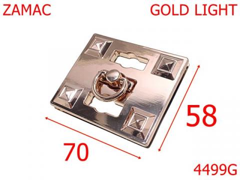 Inchizatoare mare poseta 70x58 mm zamac gold 4499G de la Metalo Plast Niculae & Co S.n.c.