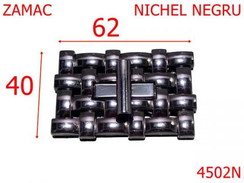 Inchizatoare mare poseta 62x40 mm zamac nichel 4502N de la Metalo Plast Niculae & Co S.n.c.