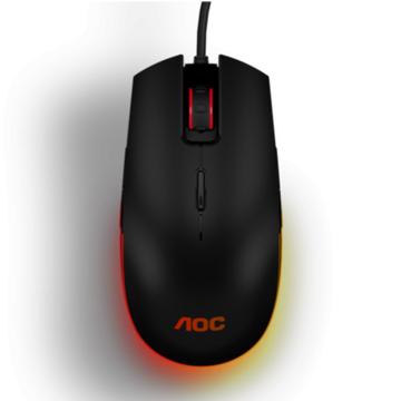 Mouse Optic Aoc GM500, USB 2.0, 5000DPI, RGB LED, USB, Negru de la Etoc Online