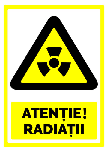 Semn atentie radiatii de la Prevenirea Pentru Siguranta Ta G.i. Srl