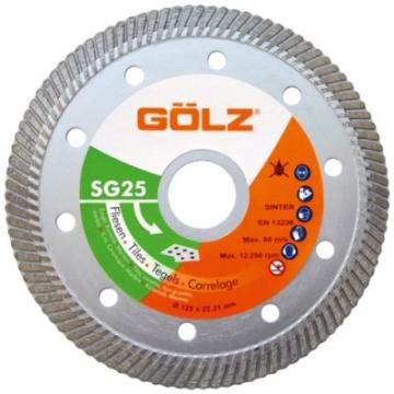 Disc diamantat turbo 125 mm taiere curata ceramica SG25 Golz de la Full Shop Tools Srl