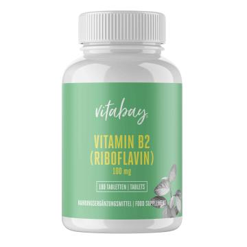 Supliment alimentar Vitabay Vitamina B2 (Riboflavina) 100 mg de la Krill Oil Impex Srl