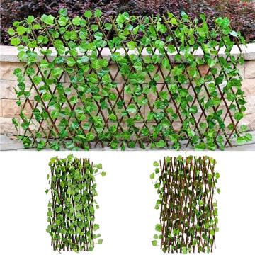 Gard viu artificial extensibil, vesnic verde, 220x70 de la Top Home Items