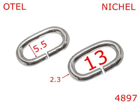 Inel oval poseta sau borseta-13-2.3-otel--nichel 4897 de la Metalo Plast Niculae & Co S.n.c.