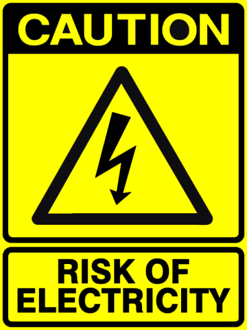 Semn Sign caution risk of electricity