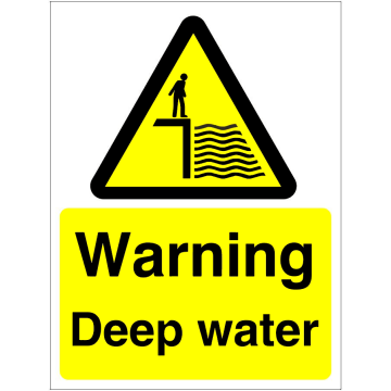 Semn Sign warning deep water de la Prevenirea Pentru Siguranta Ta G.i. Srl
