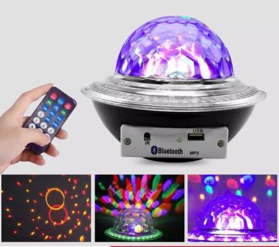 Glob disco cu LED RGB jocuri de lumini si MP3, LED UFO