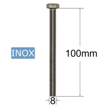 Surub inox M8x100mm cap hexagonal - 25buc/cutie de la Marisim Total Instal Srl