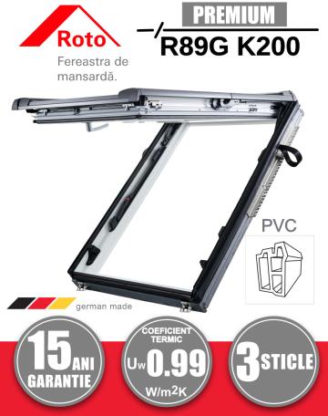 Fereastra mansarda + rama Roto R89G K200