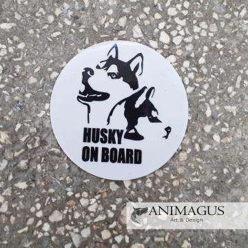 Sticker rotund Husky de la Arhi Ecus Srl