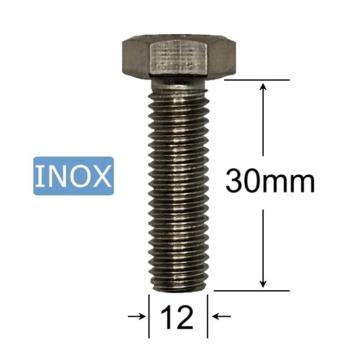 Surub inox M12x30mm cap hexagonal - 25buc/cutie de la Marisim Total Instal Srl