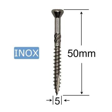 Surub dulgherie inox 5x50mm cap inecat - 200buc/cutie de la Marisim Total Instal Srl