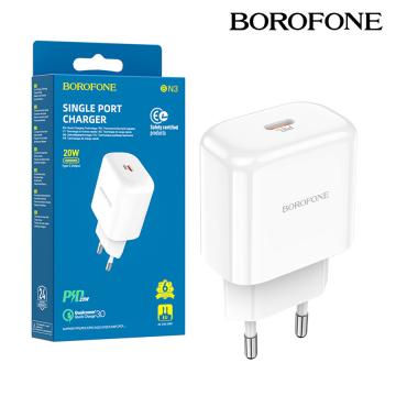 Incarcator Borofone BN3, Premium Type C, QC 3.0, PD 2.0, 20W de la Rphone Quality Srl