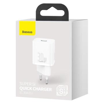 Incarcator Baseus Super Si, PD 30W, 1x USB-C, alb