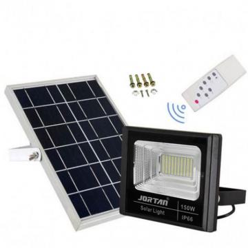 Proiector 150W cu LED SMD, panou solar si telecomanda