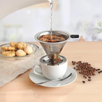 Filtru permanent preparare cafea, inox, 11,5x8 cm, Happymax