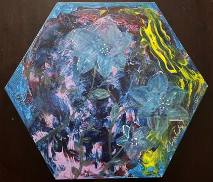Tablou Whispers of Blue: A Tribute to Monet