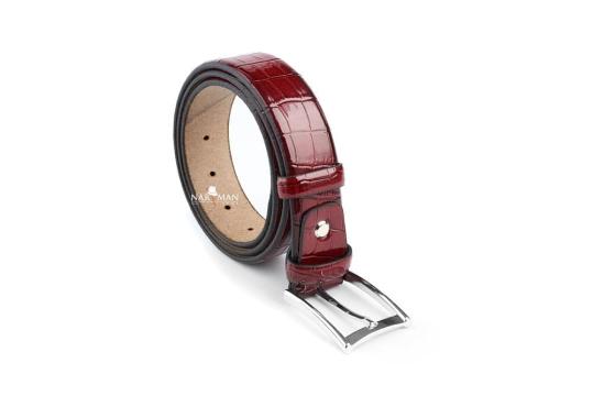 Curea piele, culoare bordo, CUP01