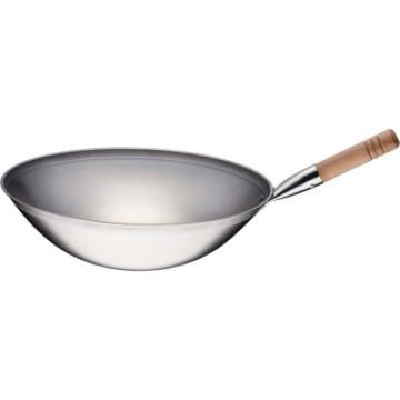 Tigaie Wok profesional din metal satinat 40 cm