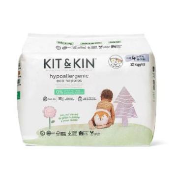 Scutece marimea 4, 9-14 kg, hipoalergenice, eco Kit&Kin