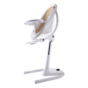 Scaun de masa copii Moon 2G White cu interior Latte Mima