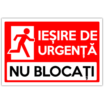 Indicator pentru iesire de urgenta nu blocati de la Prevenirea Pentru Siguranta Ta G.I. Srl