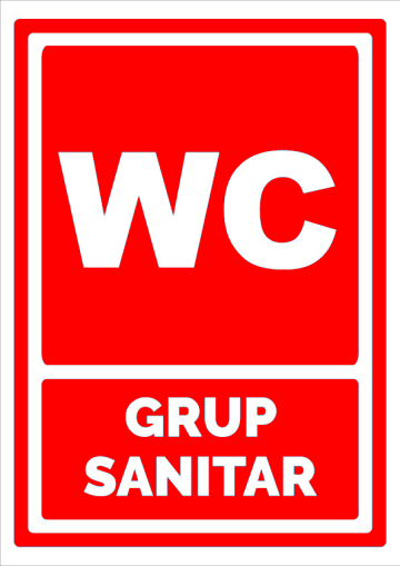 Indicator rosu pentru wc grup sanitar