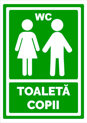 Indicator verde pentru toaleta copii de la Prevenirea Pentru Siguranta Ta G.I. Srl