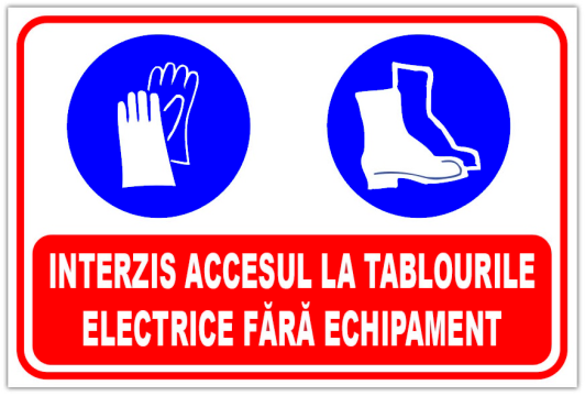 Panou interzis accesul la tablourile electrice