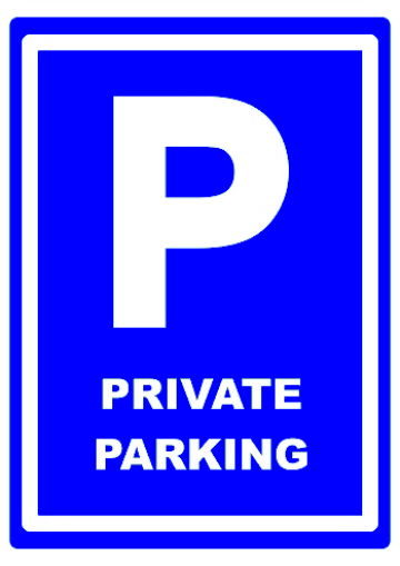 Sign private parking