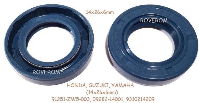 Simering arbore Honda, Suzuki, Yamaha, 14x26x6mm