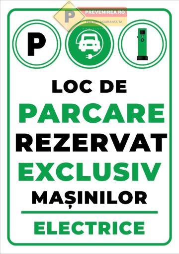 Indicatoare pentru masini electrice de la Prevenirea Pentru Siguranta Ta G.I. Srl