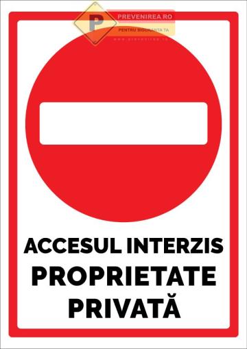 Indicatoare pentru spatiu privat