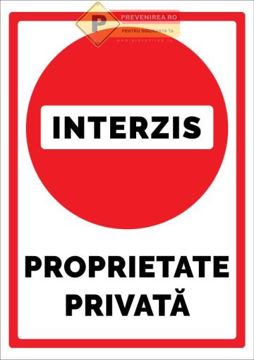 Indicatoare pentru zonele private de la Prevenirea Pentru Siguranta Ta G.I. Srl