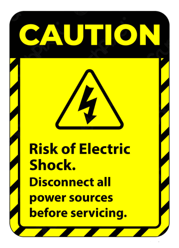 Semn Caution risk of electric shock disconnect all power