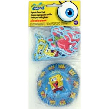 Hartii briose Spongebob cu topper 24 buc. - Wilton