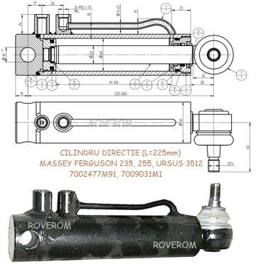 Cilindru directie Massey Ferguson  235, 240, 250, Ursus 3512 de la Roverom Srl