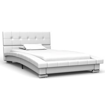 Cadru de pat, alb, 200 x 90 cm, piele artificiala de la VidaXL