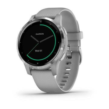 Ceas Smartwatch Garmin Vivoactive 4S, Powder Gray/Silver SEU de la Risereminat.ro