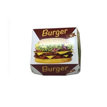 Cutii de burger, carton personalizat, 15x15x8cm (100buc) de la Practic Online Packaging Srl