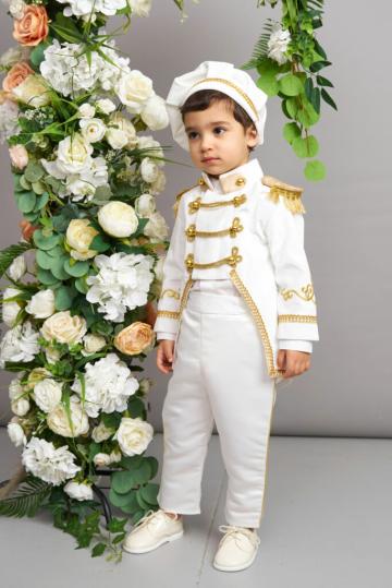 Costum de botez Nikolai - ivoire (1-4 ani)